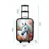 Wit paard omringd door bloemen Kinderkoffer - Zwart klein -productfoto_formaten