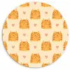 Hartjes - Katten - Strepen - Beige Wandcirkel plexiglas klein 852 -3d
