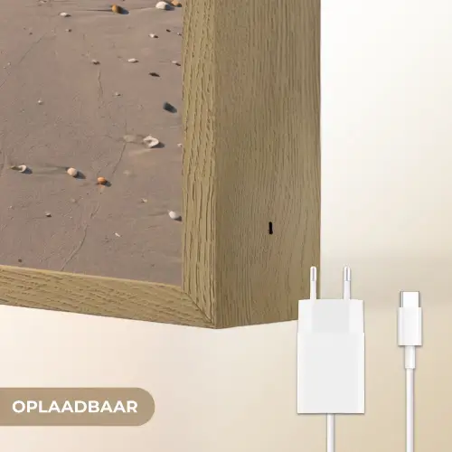 Voetstappen - Vloedlijn - Zee Light Box met batterij (Wandlamp) middel -USP_websiteoplaadbaarNL