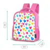 Hartjes - Kleurrijk - Patroon - Levendig Kinderrugzak - Roze middel -productfoto_formaten
