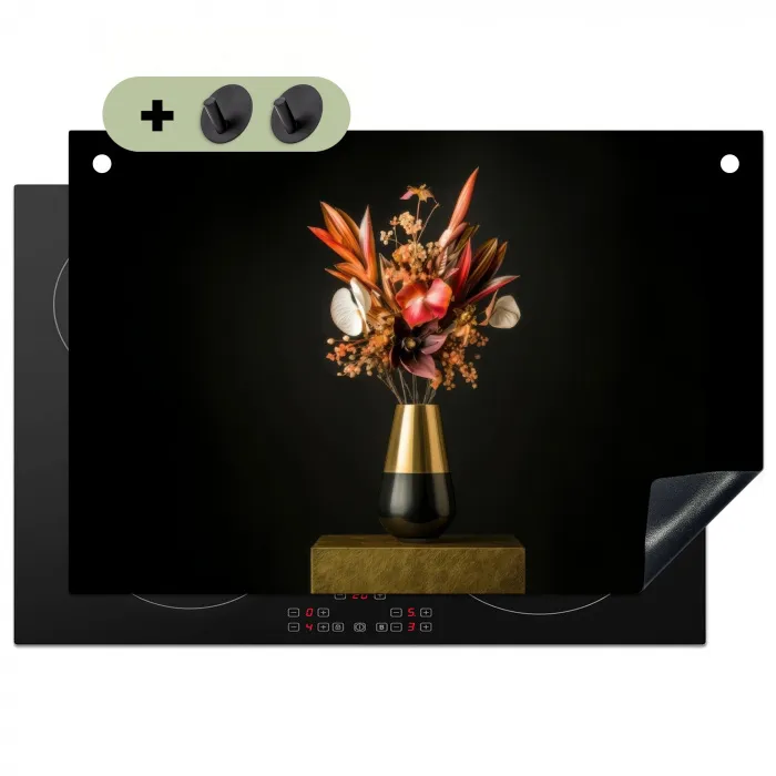 Exotisch - Boeket - Vaas - Goud Inductie beschemer met haakjes klein -3d