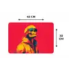 Zonnebril - Schedel - Jas - Rood Placemat vinyl groot -specs