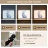 Delftsblauw - Haasje - Wit Light Box met batterij (Wandlamp) middel -USP_lichtkleurNL