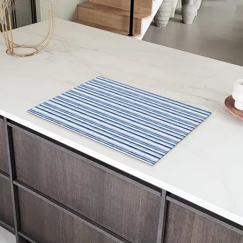Frans - Citroen - Strepen - Blauw Inductie beschermer vinyl 3mm klein 276 -sfeer8