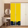Geel - Think big - Grafisch deurposter klein -sfeer3