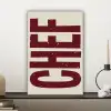 Chef - Rood - Japandi - Vintage canvas 2cm klein -sfeer6