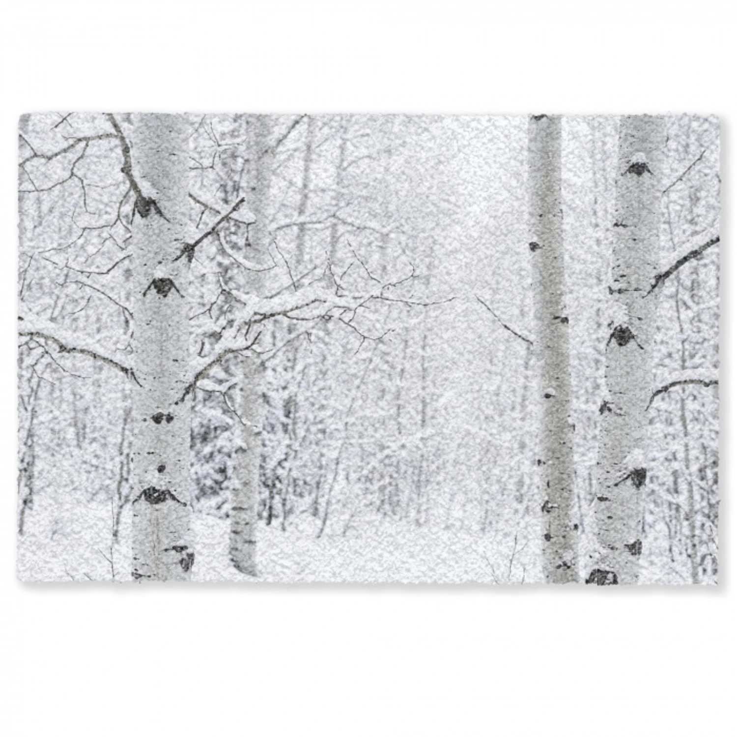 Berkenbomen - Sneeuw - Winter - Bos - Wit Deurmat klein -zkaufland3d
