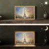 Eiffeltoren - Schilderij - Olieverf - Parijs Light Box met kabel (Tafellamp) klein -sfeer3