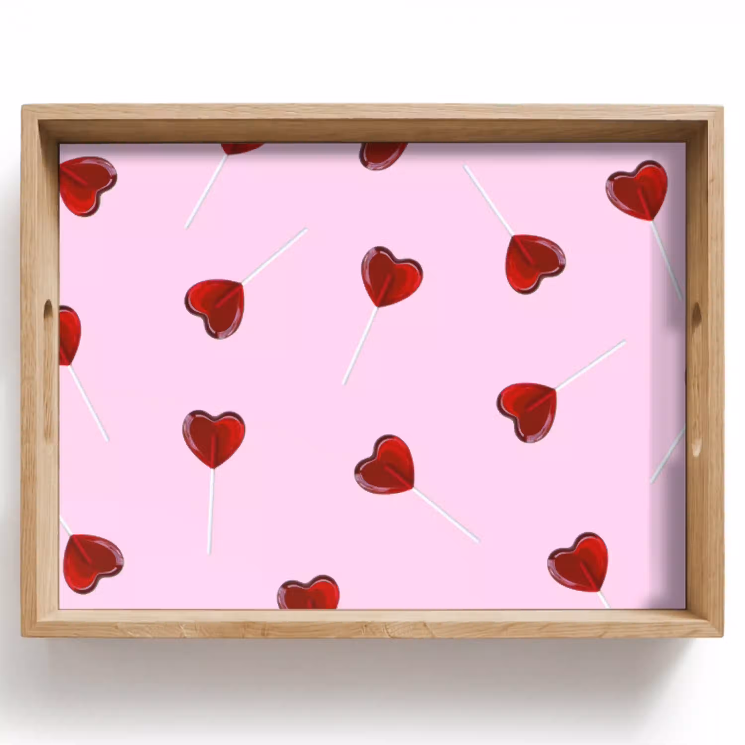 Roze - Hart - Lolly - Snoep Dienblad Rechthoek middel -z3d_shopping