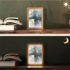 Abstract - Verf - Kunst - Goud Light Box met kabel (Tafellamp) klein -sfeer3