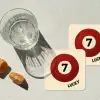 Cirkel - Zeven - Lucky - Rood onderzetter kurk middel -sfeer4