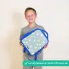 Beertjes in luchtballonnen tussen wolken en ballonnen Kinderrugzak - Blauw middel -sfeer1_NL