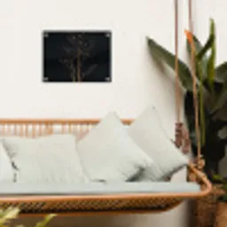 Takken - Blaadjes - Zwart tuinposter los doek klein -sfeer7
