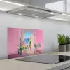 Roze - Buiten - Verf keuken achterwand spatscherm klein -3d_schuin