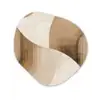 Retro - Geometrische lagen - Aardetinten Wandcirkel Organisch Forex 3mm klein -3d