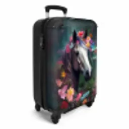 Koffer - Paard - Natuur - Bloemen - Bos - Dieren Koffer - NBS - Handbagage middel -productfoto_3d