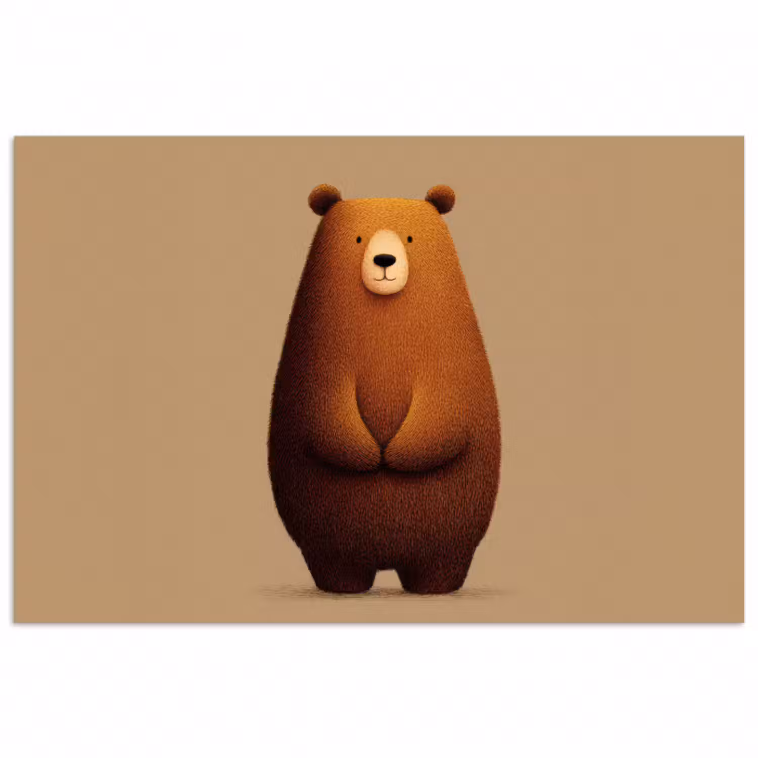 Poster - Bär - Minimalistisch - Braun