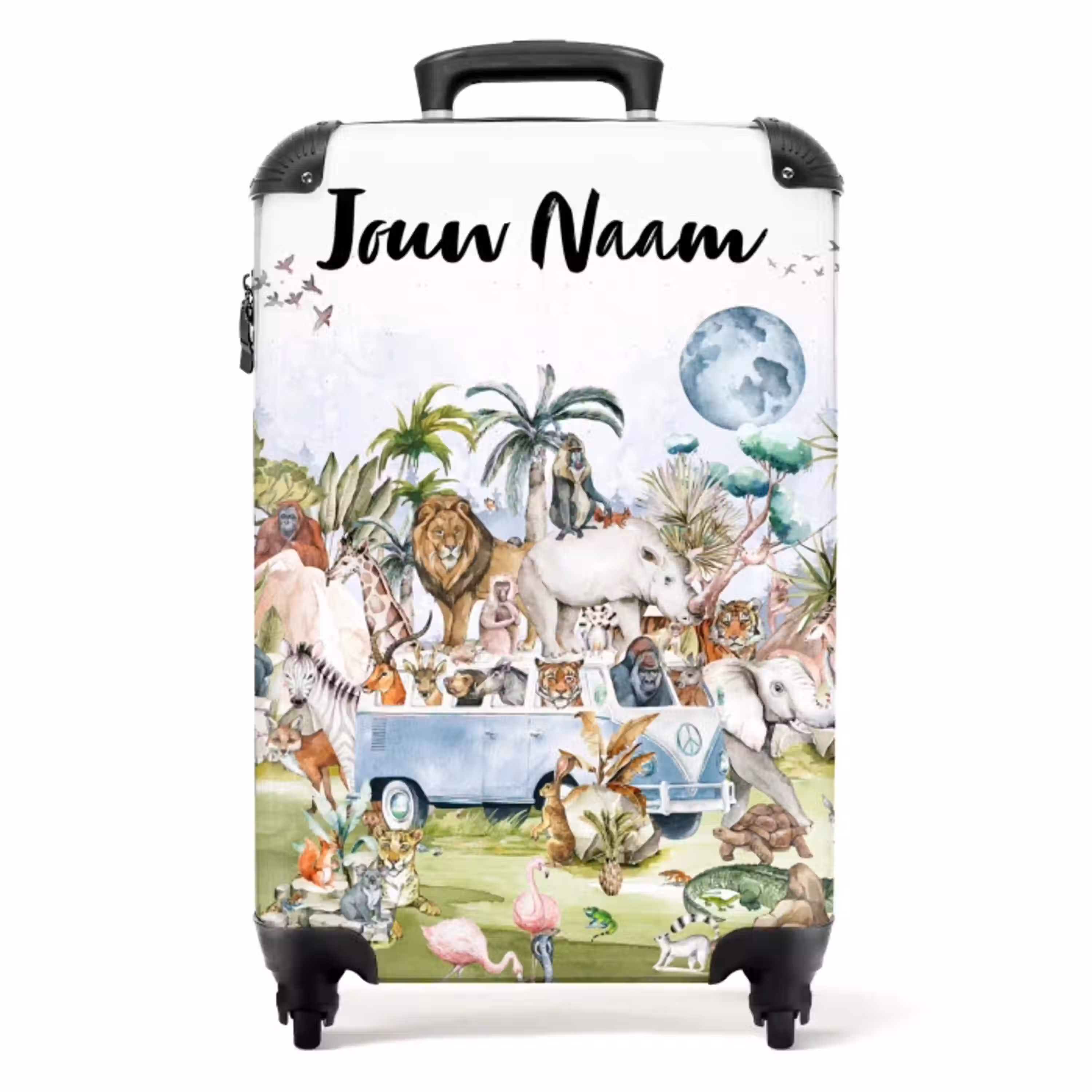 Jungle safari NBS - Handbagage koffer - Kinderen Unisex middel -productfoto_recht