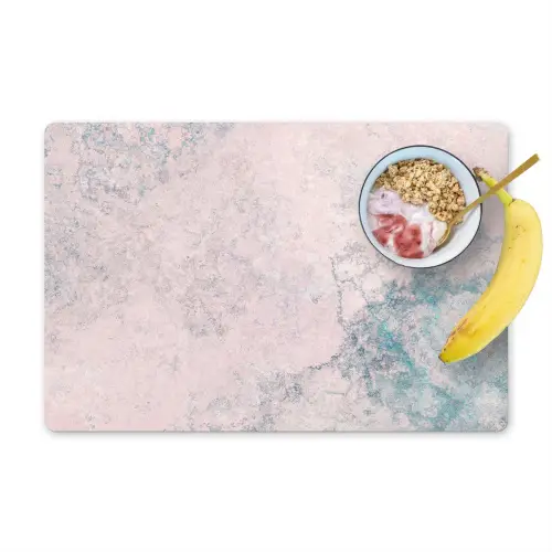 Cement - Beton - Retro - Industrieel - Wit - Blauw Placemat vinyl groot -zzzproduct_Kitchenyeah-website