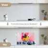 Fruit - Abstracte achtergrond - Roze keuken achterwand spatscherm klein -voor_na_NL