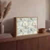 Botanisch - Zangvogel - Blauw Light Box met batterij (Wandlamp) middel 907 -sfeer2