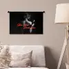 Wijn - Vrouw - Neon - Quote Wandkleed katoen klein -sfeer4