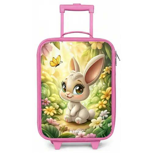Konijn - Zonlicht - Sprookjesachtig - Vlinder Kinderkoffer - Roze klein -zz3dotto