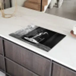 Geit - Bord - Spaghetti - Zwart Wit Inductie beschermer vinyl 3mm klein -sfeer8