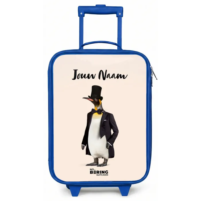 Pinguin in Pak Kinderkoffer - Blauw klein -zz3dotto