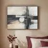 Abstract - Zwart wit - Verf - Modern Textielframe zwart klein -sfeer1