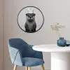 Otter - WC rol - Zwart - Wit Fotolijst rond zonder passe partout klein -sfeer2
