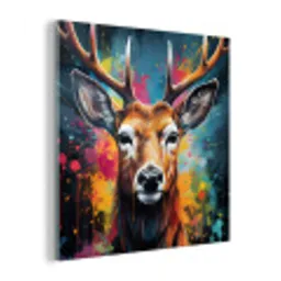 Hert - Graffiti - Dieren - Kleuren plexiglas 5mm klein -z3d