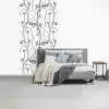 Gezichten - Abstract - Contourlijnen fotobehang vinyl groot 64 -slaapkamer