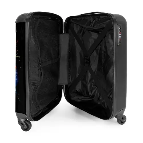 Snowboarder met graffiti NBS - Handbagage koffer - Kinderen Unisex middel -binnenkant