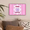 More coffee - Roze - Paars - Strepen - Mok canvas 2cm klein -sfeer1