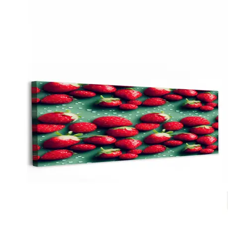 Aardbeien - Rood - Groen - Kroontjes canvas 2cm klein 828 -z3d