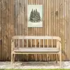 Bomen - Sneeuw - Wit Tuinposter op houten frame 2 cm dik klein -sfeer4