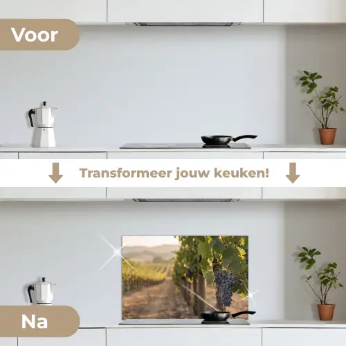 Druiven - Wijngaard - Zonlicht keuken achterwand spatscherm klein -voor_na_NL