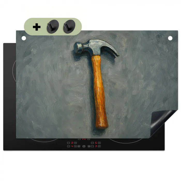 Hamer - Schilderij - Gereedschap Inductie beschemer met haakjes klein -3d