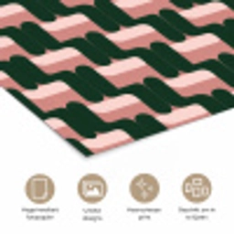 Vlechtpatroon - Groen - Roze - Geometrisch poster papier klein 62 -closeup_NL