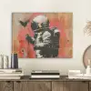 Graffiti - Astronaut - Street art - Ruimte - Banksy PET vilt klein -sfeer1