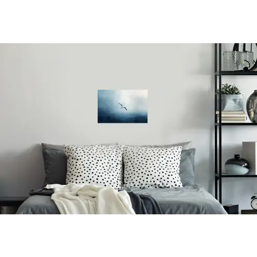 Meeuw - Wit - Zee - Mistig Muursticker klein -slaapkamer