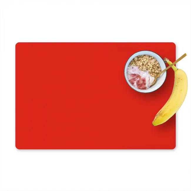 Placemat - 6 pieces - Red - Color - Solid