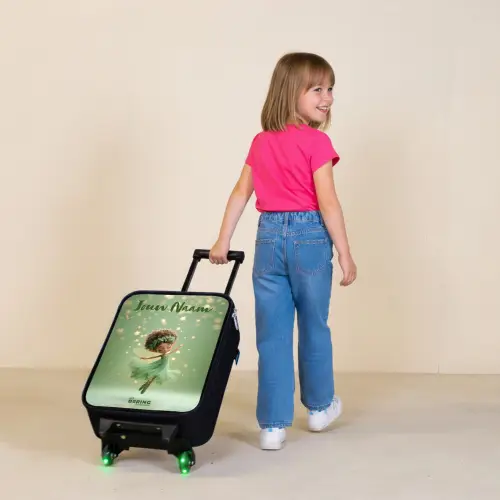 Dansende fee in groen licht Kinderkoffer - Zwart klein -sfeer1