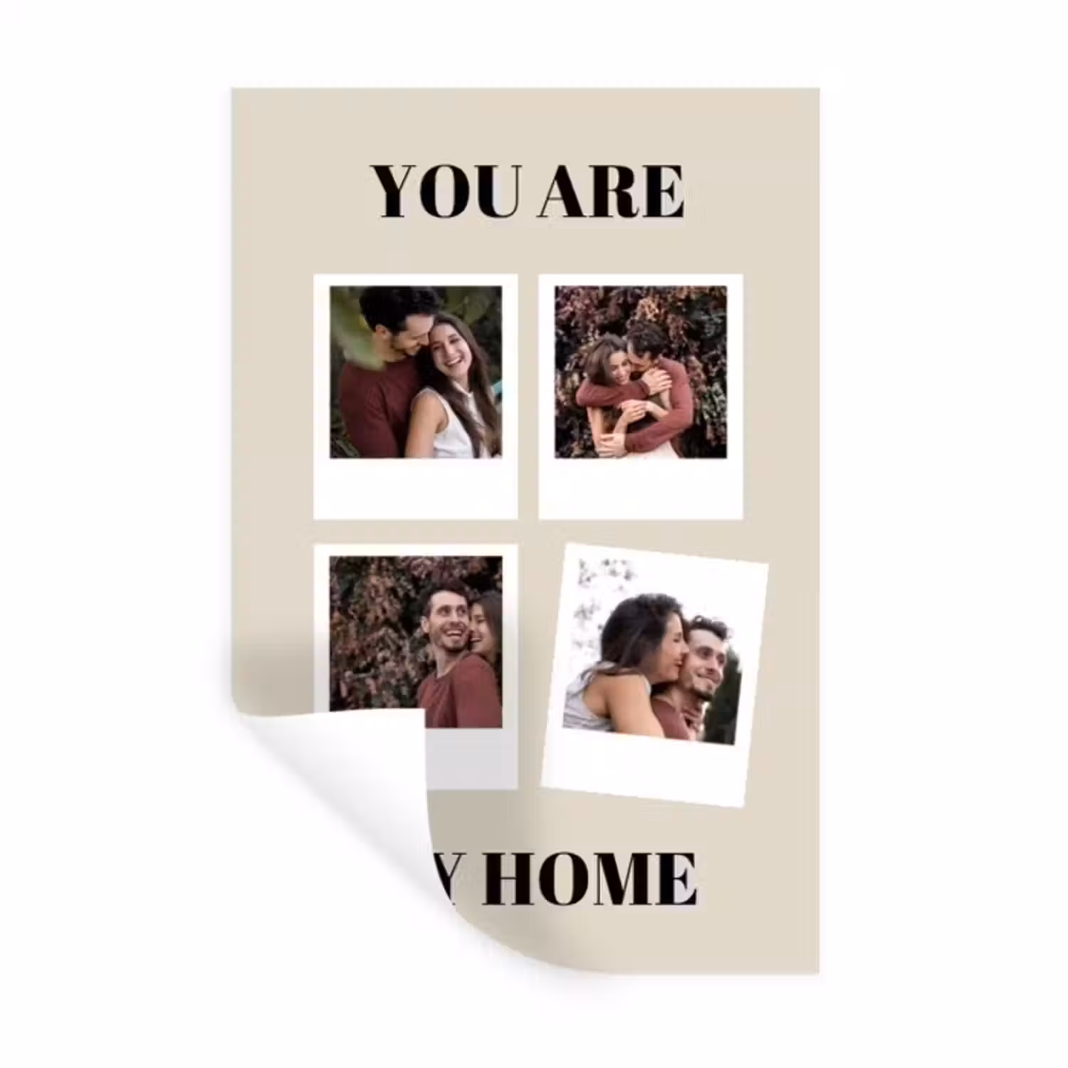 Gepersonaliseerde muursticker - You Are My Home - Collage