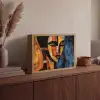 Abstract - Portret - Kleurvakken Light Box met batterij (Wandlamp) middel -sfeer2