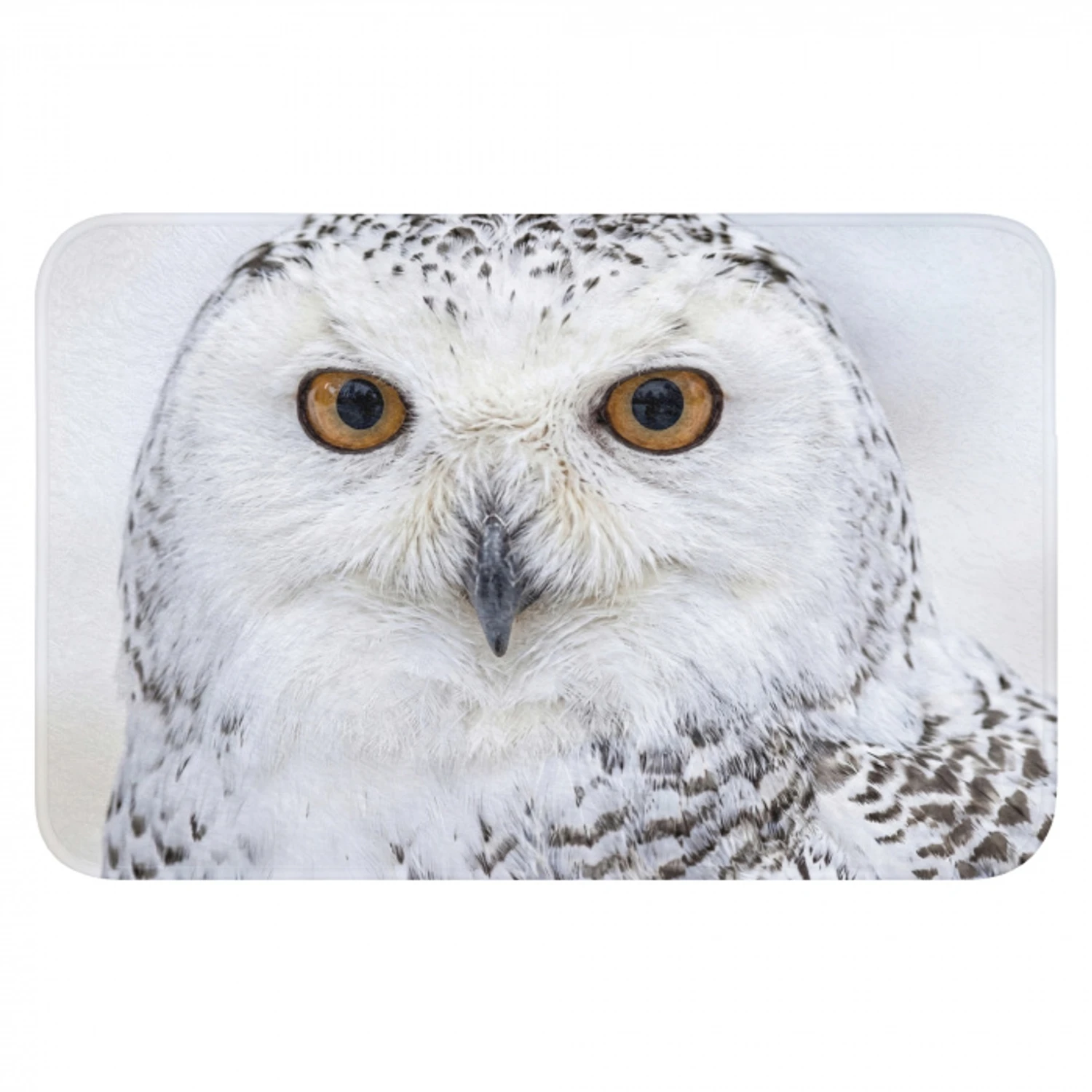 Sneeuwuil - Oog - Wildlife - Wit Badmat klein -3d