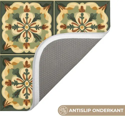 Ornament - Patroon - Groen WCmat klein 1009 -USP_AntislipNL