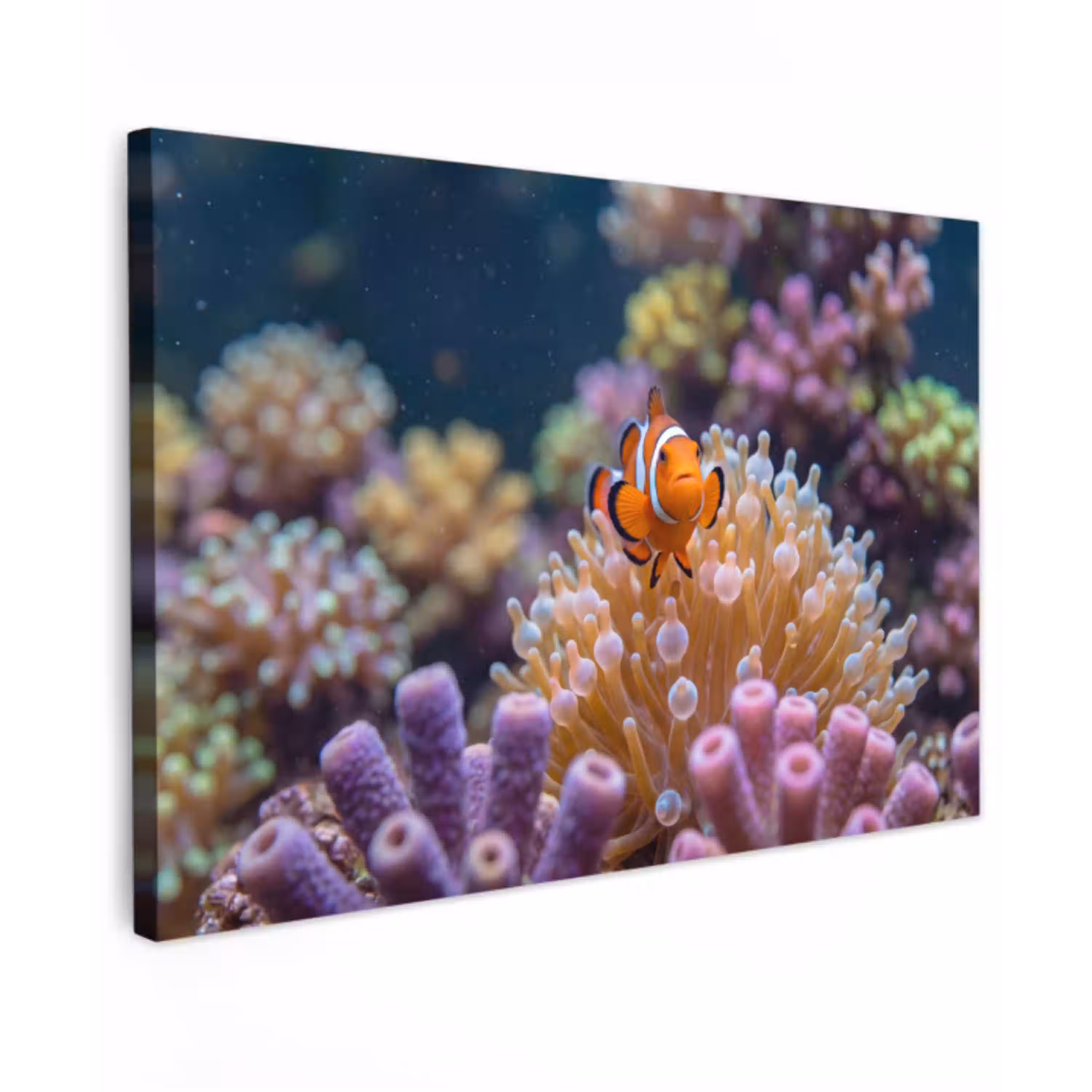 Vis - Koraal - Onderwater - Oranje - Dieren canvas 2cm klein -z3d