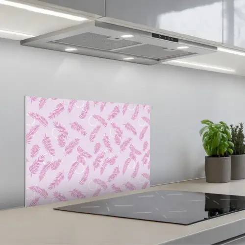 Veren - Paars - Wit keuken achterwand spatscherm klein 900 -3d_schuin